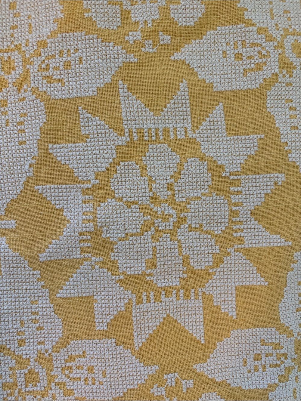Pottery Barn Square Yellow Embroidered Floral Pillow Sham Cover 20” x 20” - Picture 4 of 9